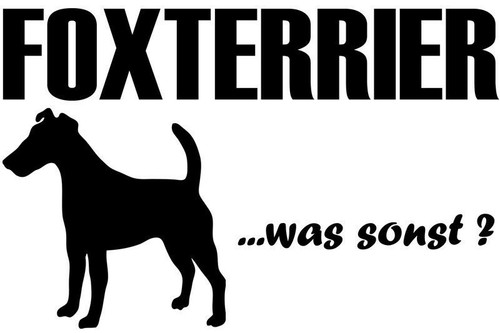 Adesivo foxterrier capelli - foxterrier, (capelli