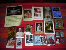 LOTTO OGGETTI RELIGIOSI IMMAGINI SACRE PAPI VARI VINTAGE