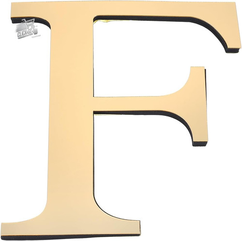 Adesivo lettera oro parete - adesivo, f