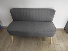 Divano Homcom 2 posti,color grigio - Misure:117x77x57cm.