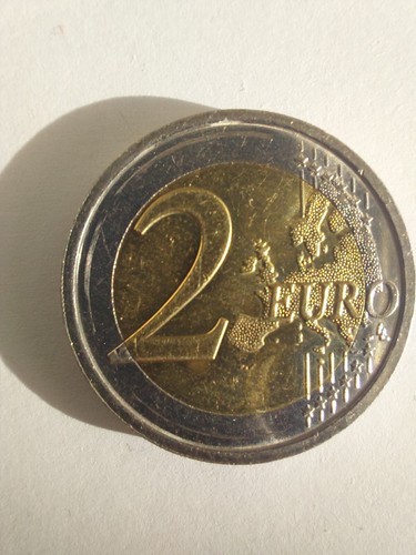Moneta due euro dante - due,