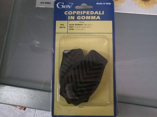 Copripedali gomma 3072 alfa - gomma,