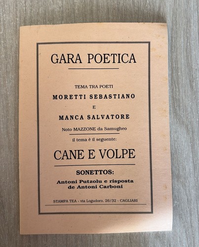 Gara poetica cane - gara, e