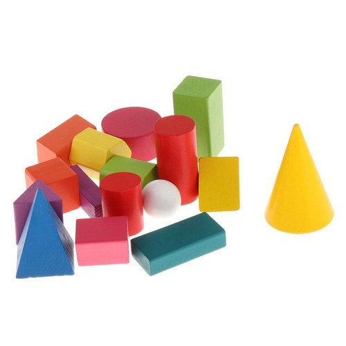 Puzzle legno con solidi - in,