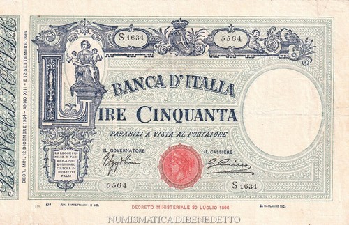 Regno lire barbetti - -, 50