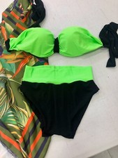 Costume donna bikini nero fluo