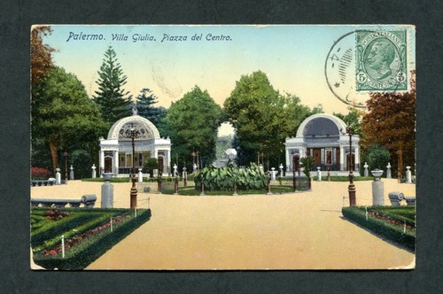 F951 cartolina palermo villa - palermo,