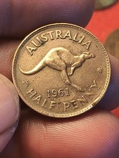 AUSTRALIA  George VI  1/2 Penny Canguro 1961