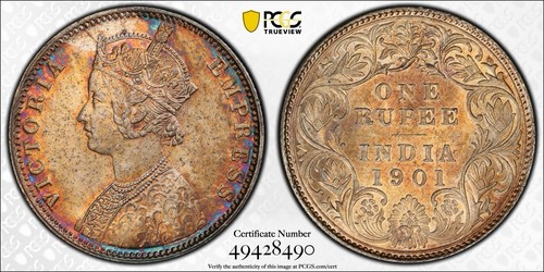 1901 una rupia india - rupia,