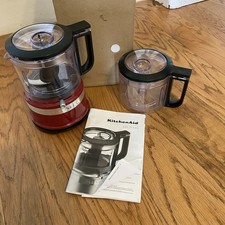 NUOVO!! Con Scatola KitchenAid Tritatutto per Alimenti 3,5 Tazze - KFC3516 - Rosso Nero Tritatutto