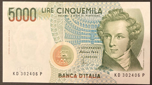 Italia 5000 lire - , bellini