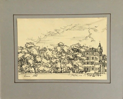 Disegno veduta castel - "veduta,