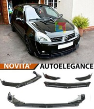 RENAULT CLIO 2 II SPLITTER PARAURTI ANTERIORE NERO LUCIDO LOOK RS - 3P