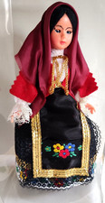 Bambola Souvenir Dorgali Asfodelo Vintage Doll Lavorazione Artigiana Sardegna