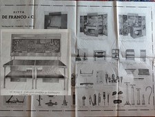 CATALOGO MOBILI OFFICINA MECCANICO ELETTRAUTO CRIC LAMPADE POMPE PNEUMATICI 1940
