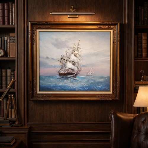 Dipinto olio paesaggio marino