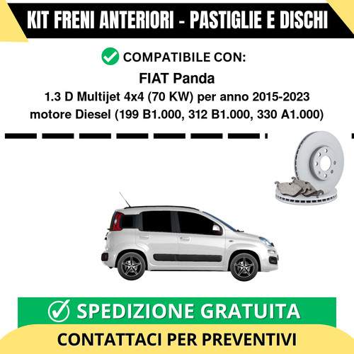Kit freni anteriori pastiglie - freni, (pastiglie