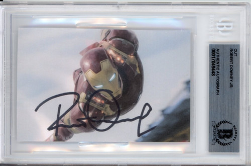 Signed robert downey iron - downey, jr