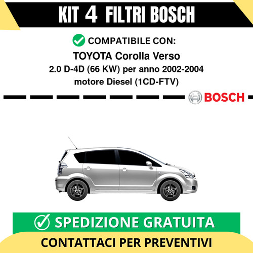 Kit bosch filtri tagliando - kit, 4