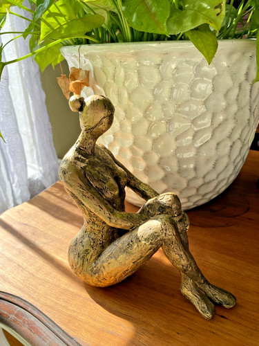 Scultura donna tono oro - ,