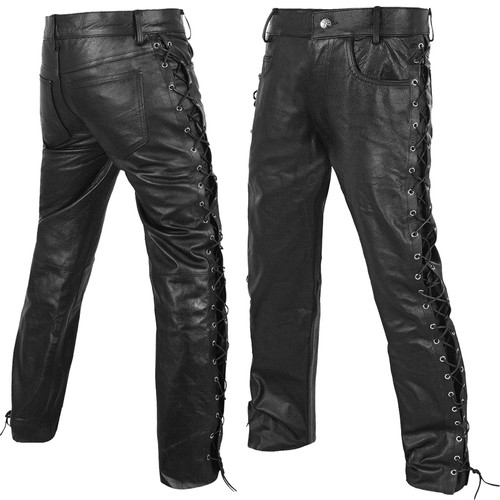 Pantalone uomo vera - pelle, moto