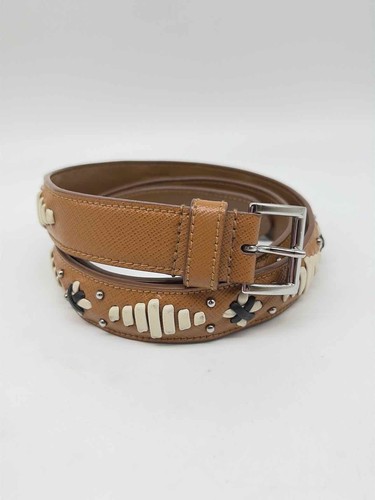 Cinture prada pelle marrone - cinture, in