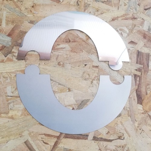 Semi rosone placca - , ellittico