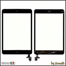 VETRO TOUCH SCREEN PER APPLE IPAD MINI 2 A1489 A1490 A1491 NERO CON HOME BUTTON