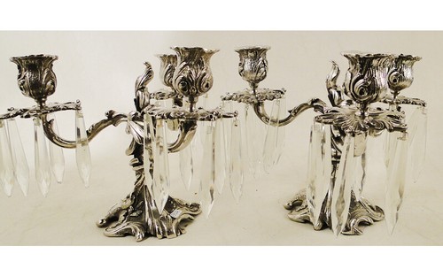 Antica coppia candelabri - coppia, di