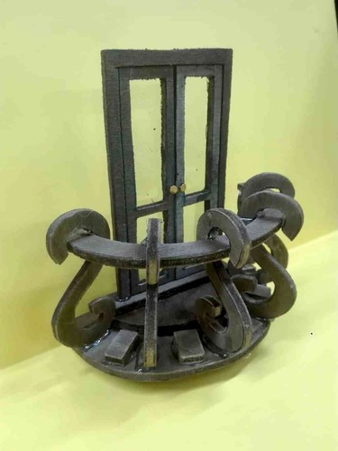 Balcone con infissi legno - ,