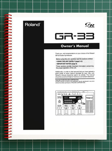 Roland manuale del - roland, gr-33