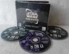 STAR WARS GALAXIES An Empire Divided (2003) 3 x disc BOX - PC-GAMES - Sony
