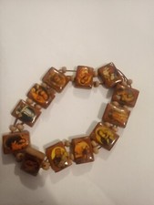 Braccialetto Con  Immagini Da Quadri Religiosi Antichi  Su Legno 