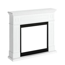 Cornice per Camino Decorativa Tagu Larsen Caminetto in Legno MDF Bianco