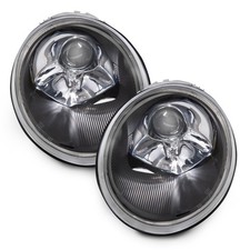 Headlights Black Halogen Left