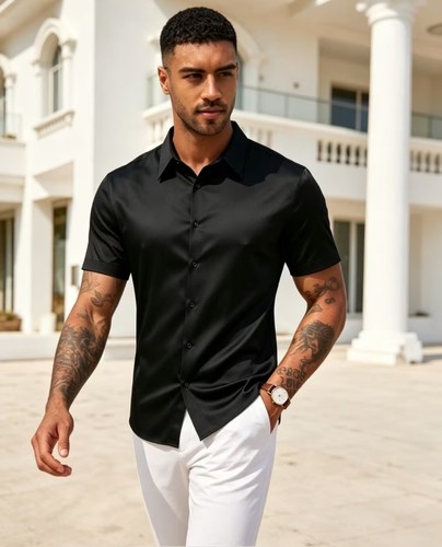 Camicia uomo nera - camicia,