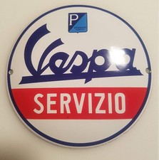 Targa smaltata Vespa SERVIZIO