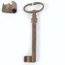 Antica chiave in ferro battuto grande per porta serratura vecchia ferramenta n