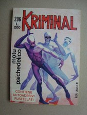 kriminal n° 296 magnus ed.corno 1971 con adesivi