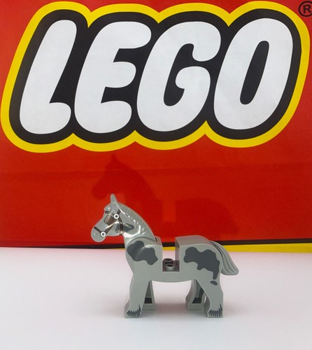 Lego cavallo maculato grigio - lego,