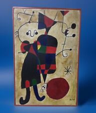 🌈 Dipinto a mano su tela anni 60   “Omaggio a Joan Mirò    No Ugo Nespolo-Dalì