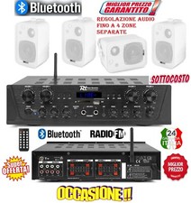 IMPIANTO AUDIO FILODIFFUSIONE CON VOLUME SEPARABILE 4 ZONE BLUETOOTH RADIO FM  