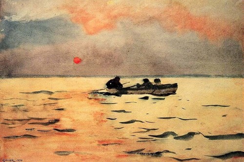 Rowing home winslow homer - rowing, by