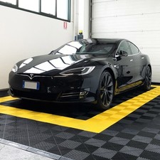 Piastrella per pavimento officina garage SOGI PAV-03-GI in PP giallo - 40x40cm