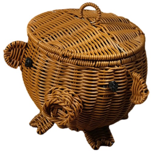 Cesta con coperchio cestino - ,