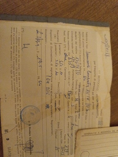 Documenti lambretta 175 - documenti,