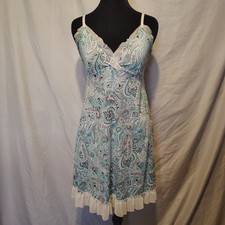 Abito donna Marilyn Monroe intimo blu paisley slip taglia media