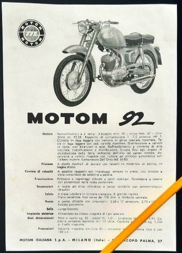 Motom moto volantino - motom, 92