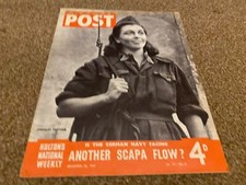 PICTURE POST MAGAZINE 20/11/1943 JUGOSLAV PARTISAN. ANTHONY EDEN. SCAPA FLOW