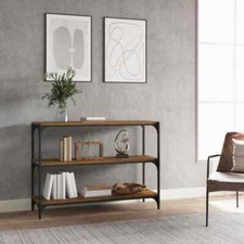 vidaXL Libreria rovere fumo 100x33x70,5 cm Legno Multistrato e Acciaio